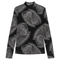 Printed Knit Mock Neck Tee