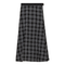 Plaid Fly Front Midi Skirt