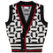 Printed Knit Cardigan Vest