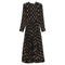 Satin Mosaic pleated Midi Dress