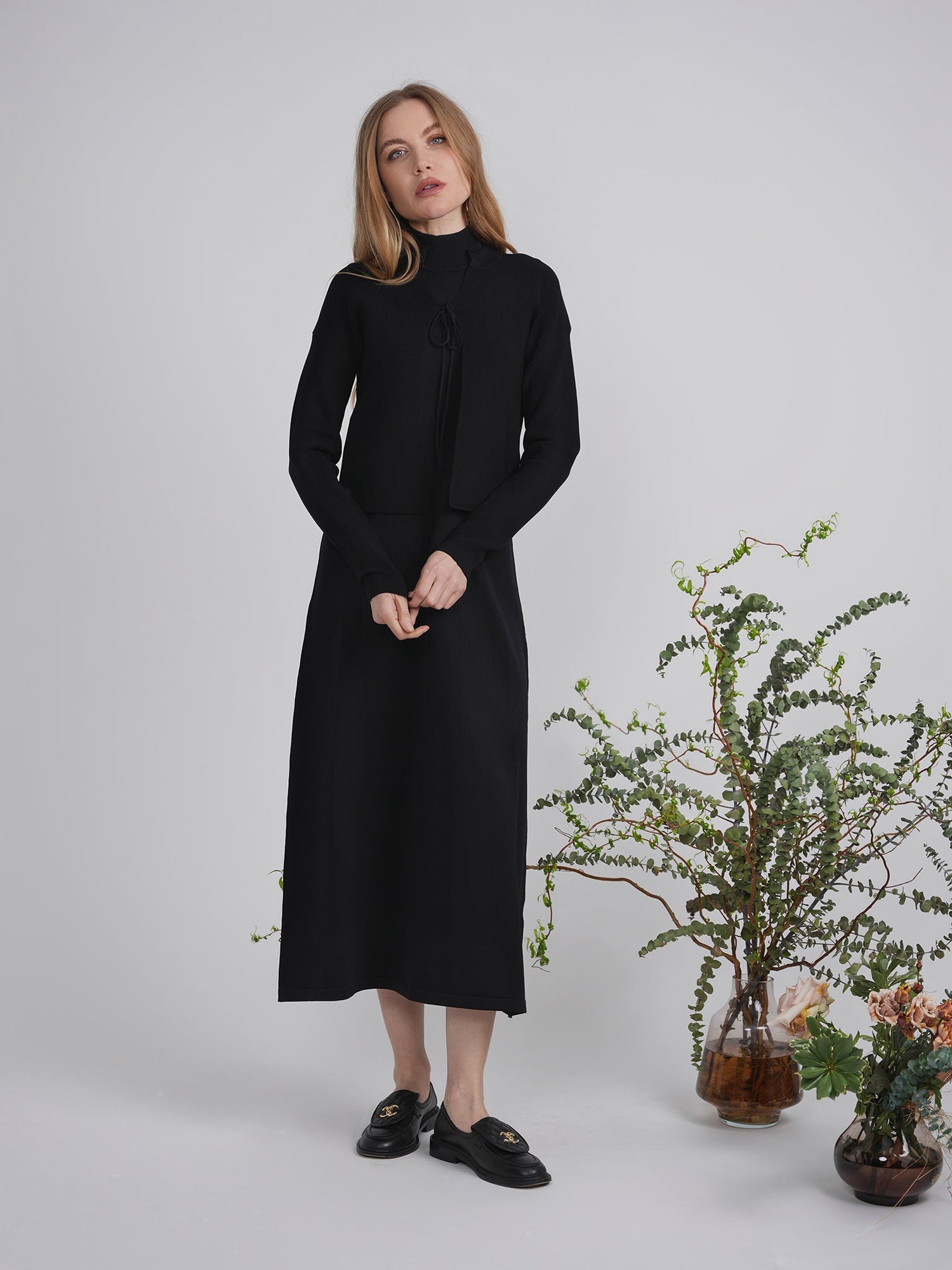 Rib Knit Cropped Tie Bolero