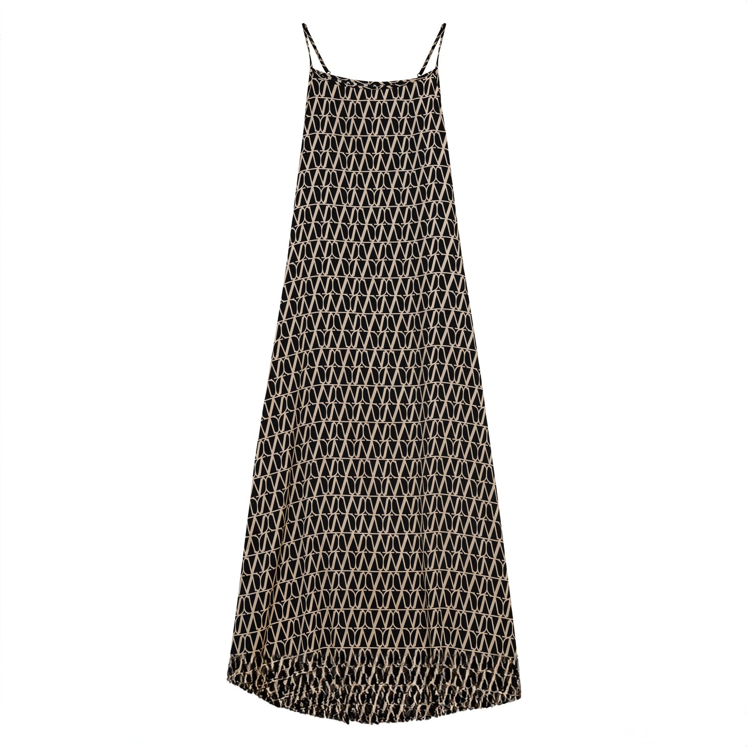 Printed Satin Maxi Jumper