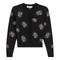 Embroidered Knit Cropped Cardigan