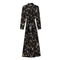 Printed Ruched Shirt Dress
