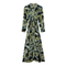 Printed Ruched Shirt Dress