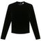 Velour Tie Mock Neck