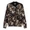 Printed Shirred Mock Neck Sweater