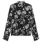 Printed satin Ruched Blouse