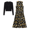 Printed Satin Jumper With  Knit Top