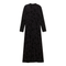 Mock Neck Flocked Chiffon Maxi Dress