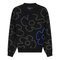 V Neck Floral Knit Sweater