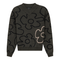 V Neck Floral Knit Sweater