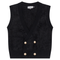 Double Breasted Mohair Sleeveless Cardigan