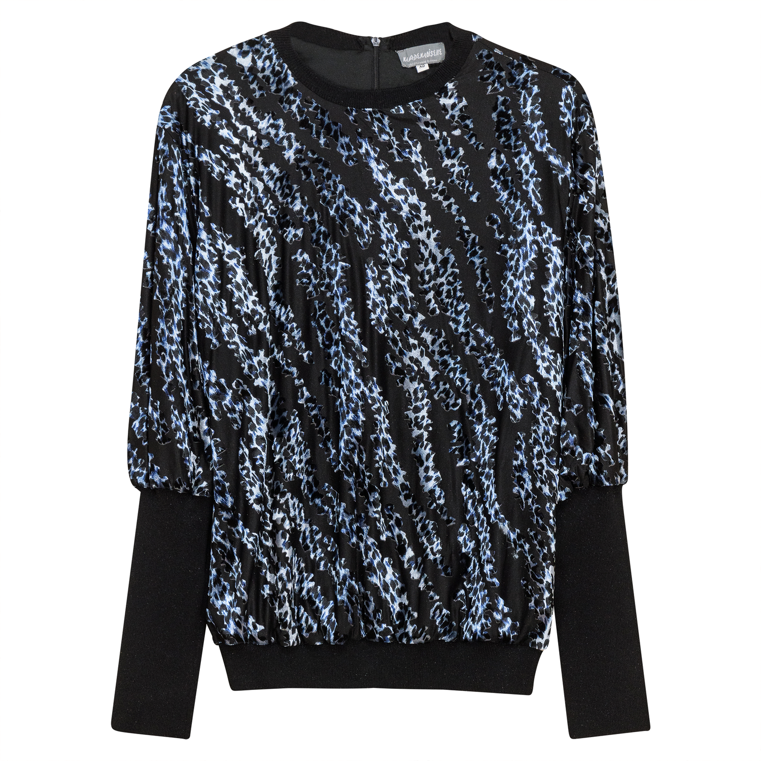 Flocked Velour Rib Bubble Top