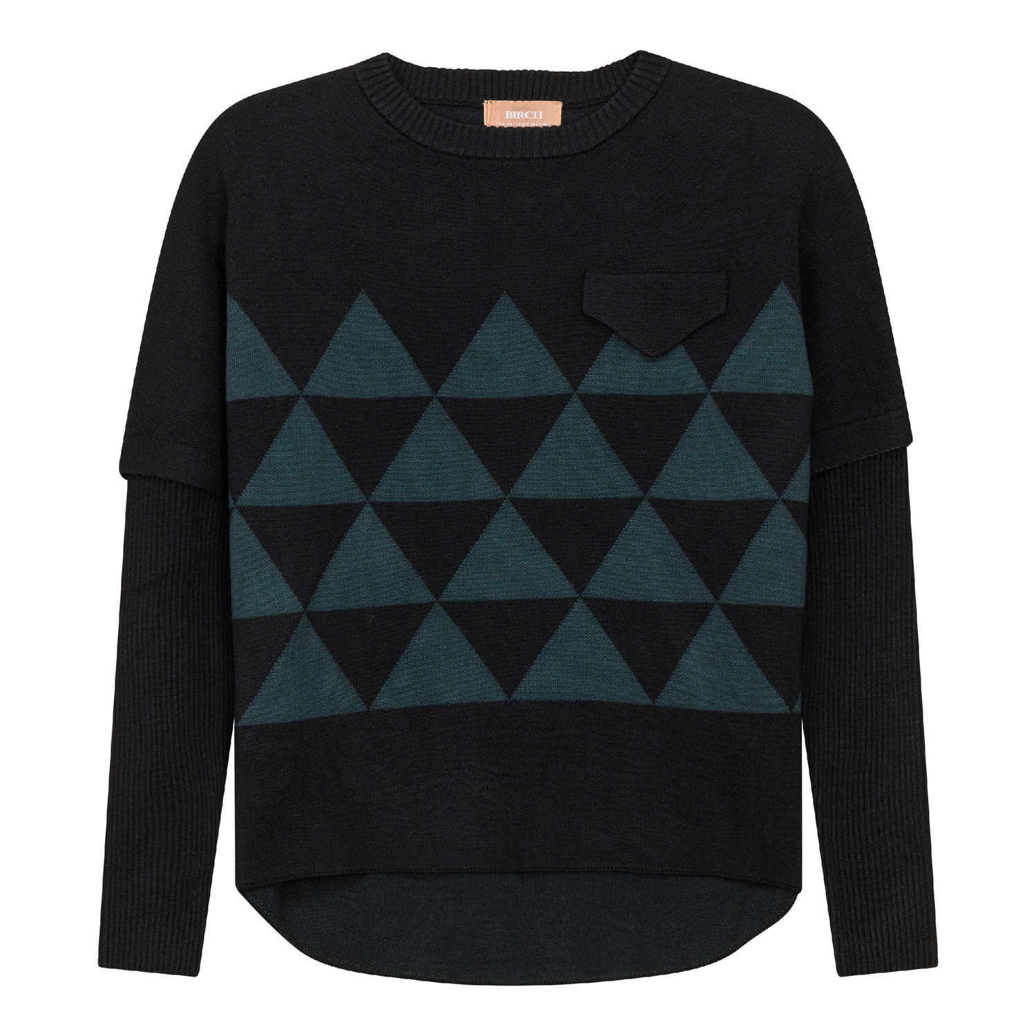 High Low Knit 2 Tone Sweater