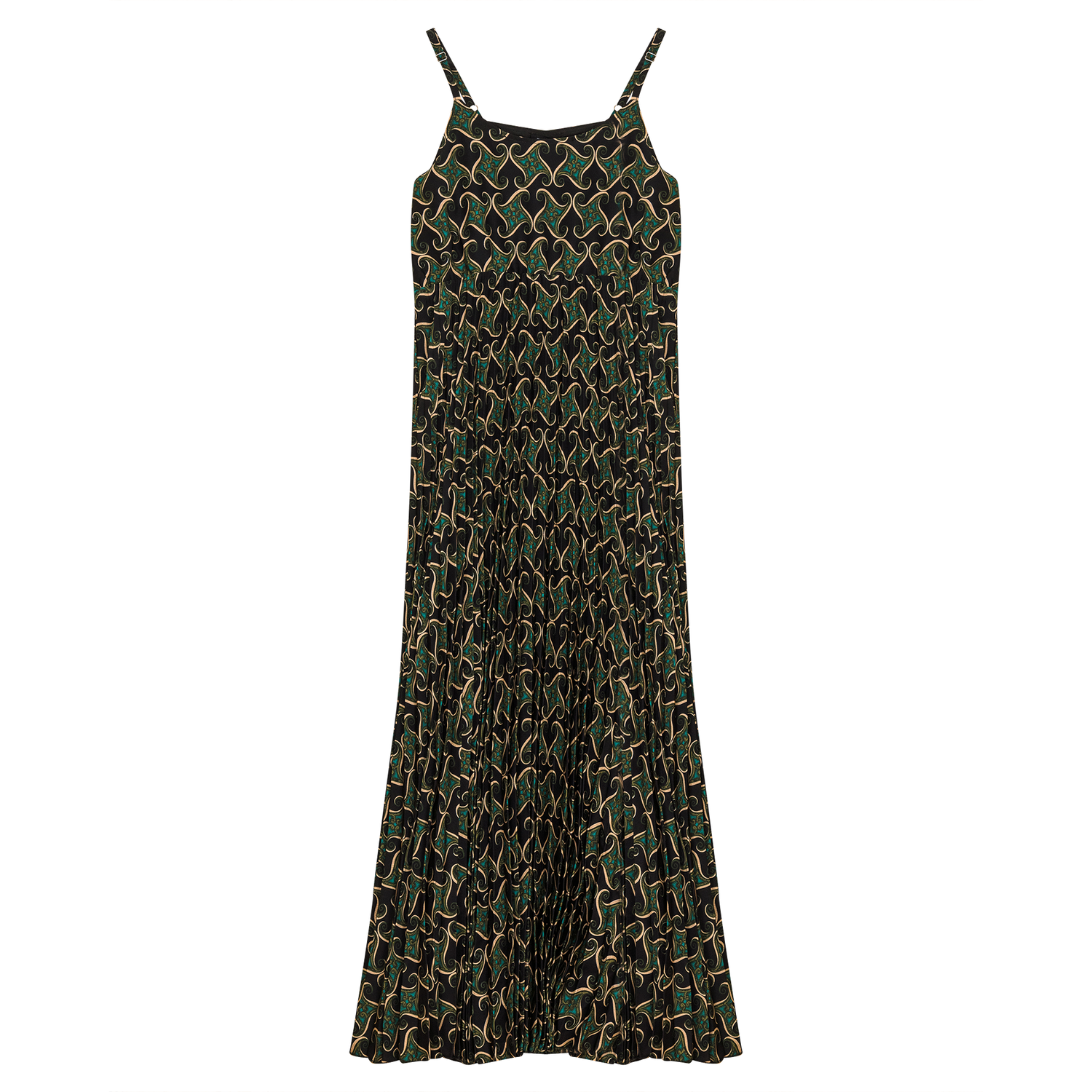 Accordian Pleated Midi Jumper