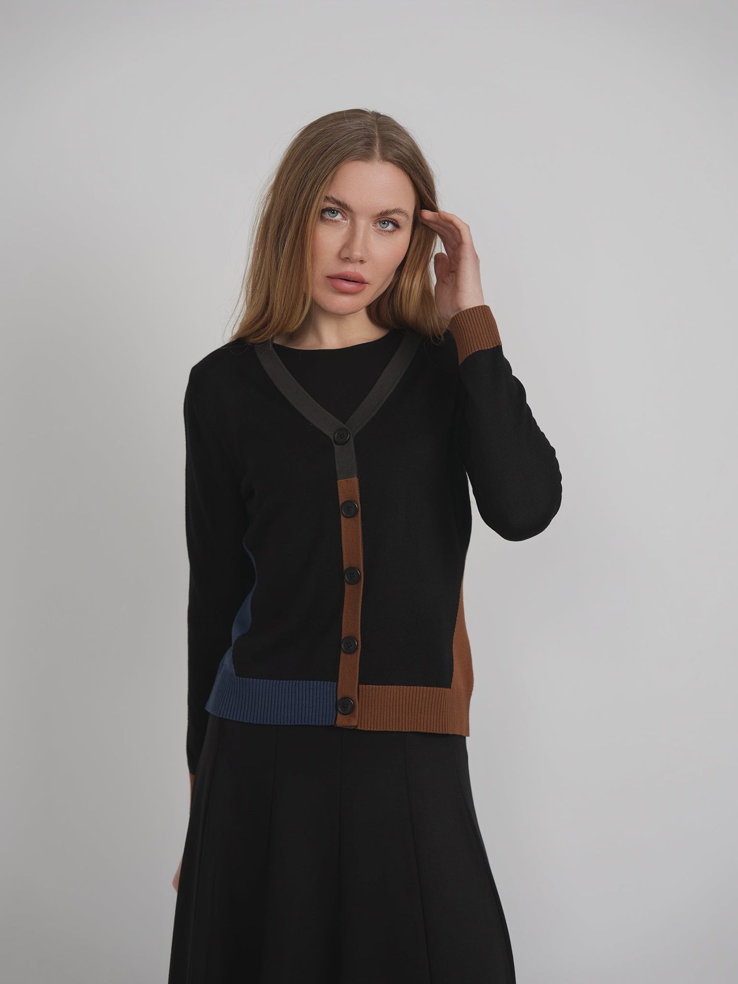Color Blocked Cardigan