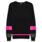 Zipper Side Color Contrast Knit Sweater
