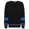 Zipper Side Color Contrast Knit Sweater