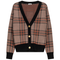 Plaid Knit Cardigan
