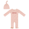 Stripe Stretch Knit Onesie with Hat
