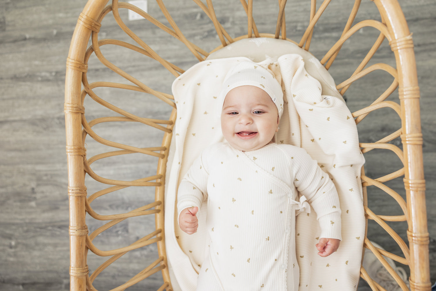 Leaf Print Onesie Set