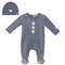 Velour Hook Stitch Onesie with Hat
