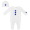 Velour Hook Stitch Onesie with Hat