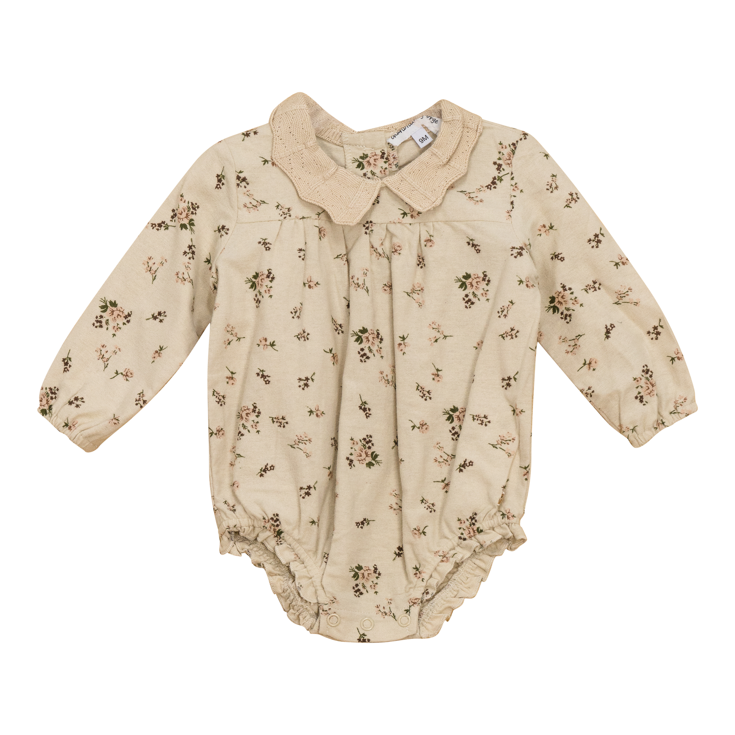 Woven Flower print Flannel  Bubble