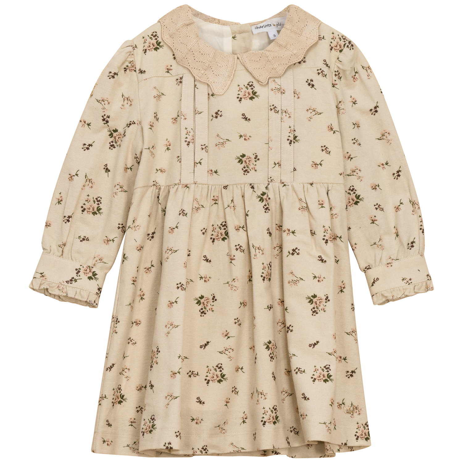 Woven Flower print Flannel Dress