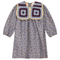 Woven Suede Flower Print Dress