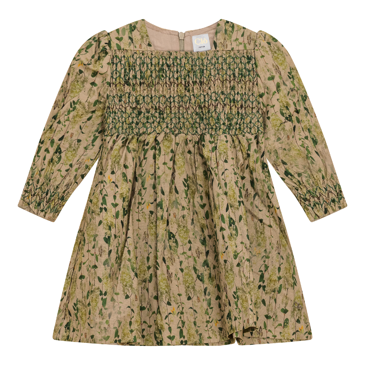Woven Flower Print Dress