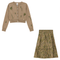 Woven Flower Print 2Pc Set