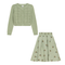 Woven Flower Print 2Pc Set