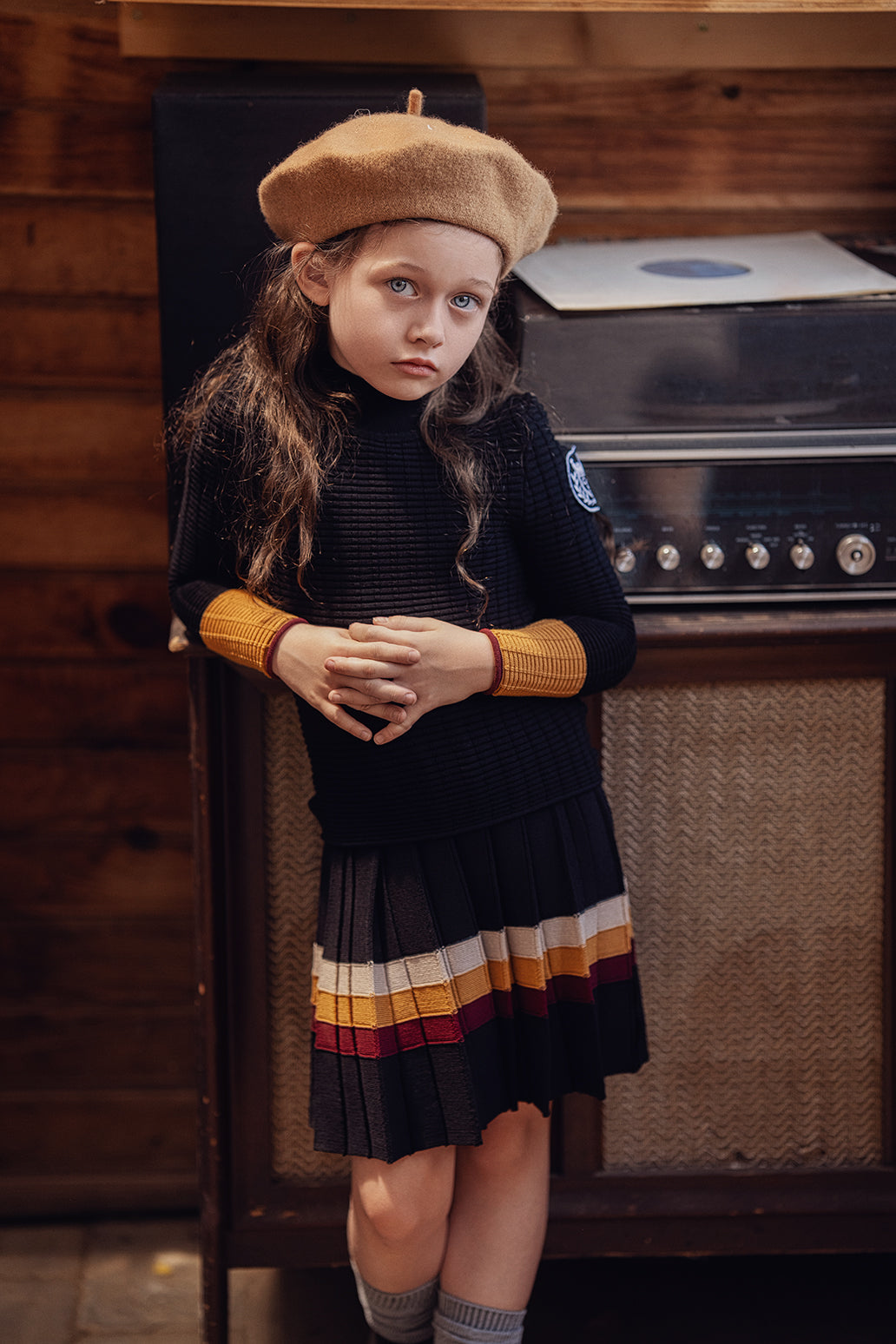 Mock Neck Ribbed Top