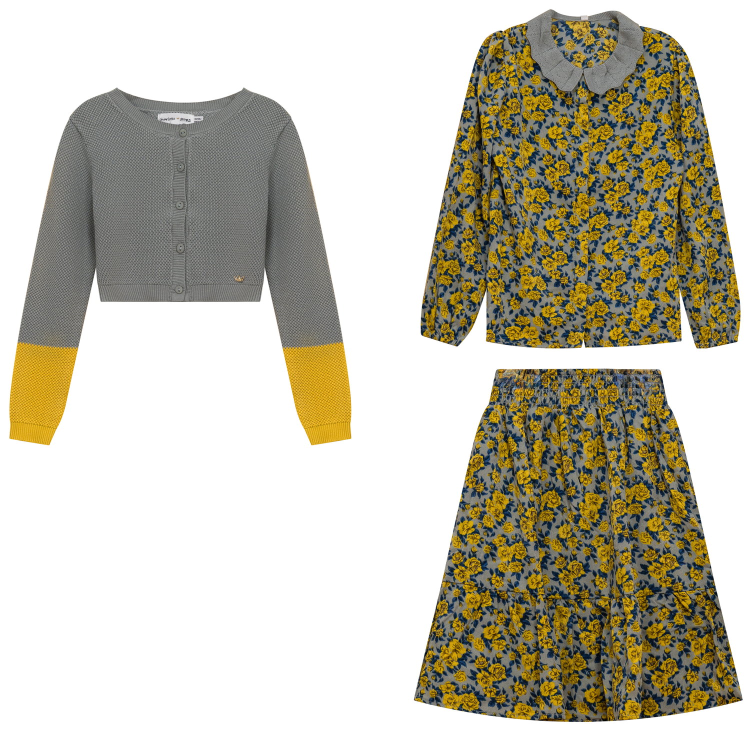 Floral Knit 3Pc Set