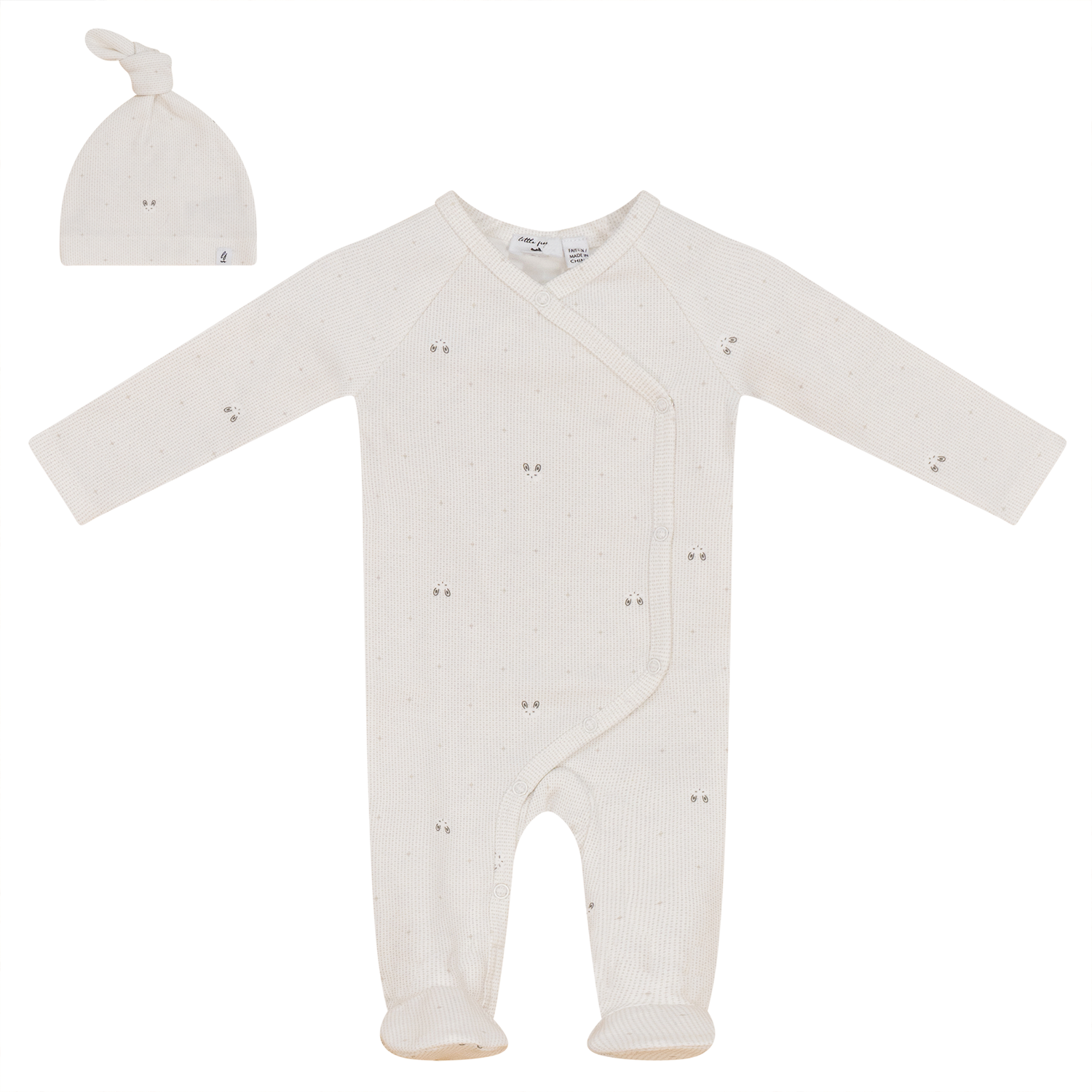 Bunny Print Onesie with Hat