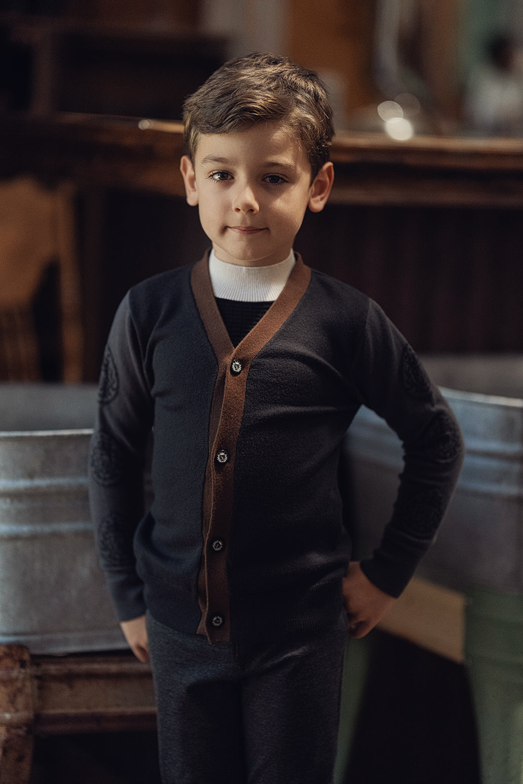Crest Knit Cardigan