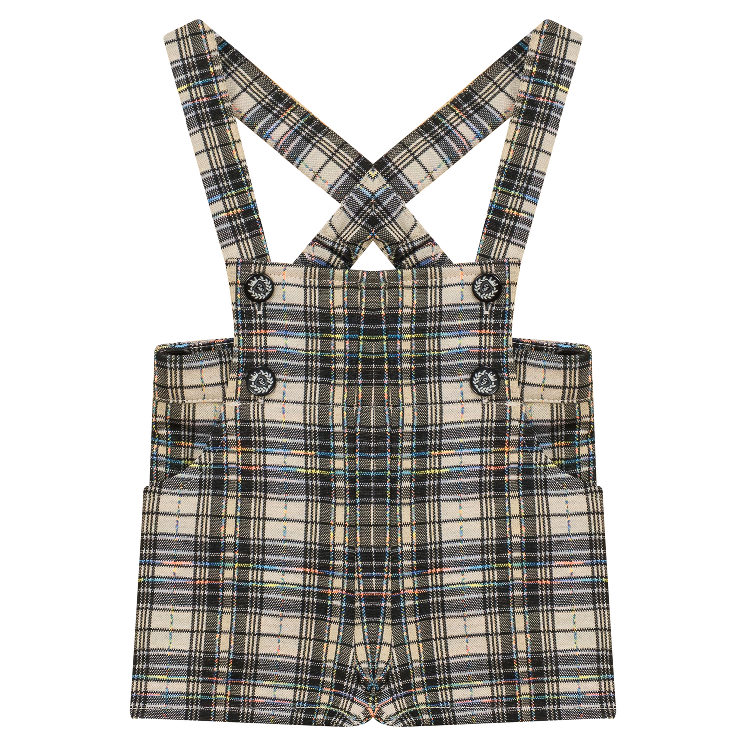 Plaid Short Overall