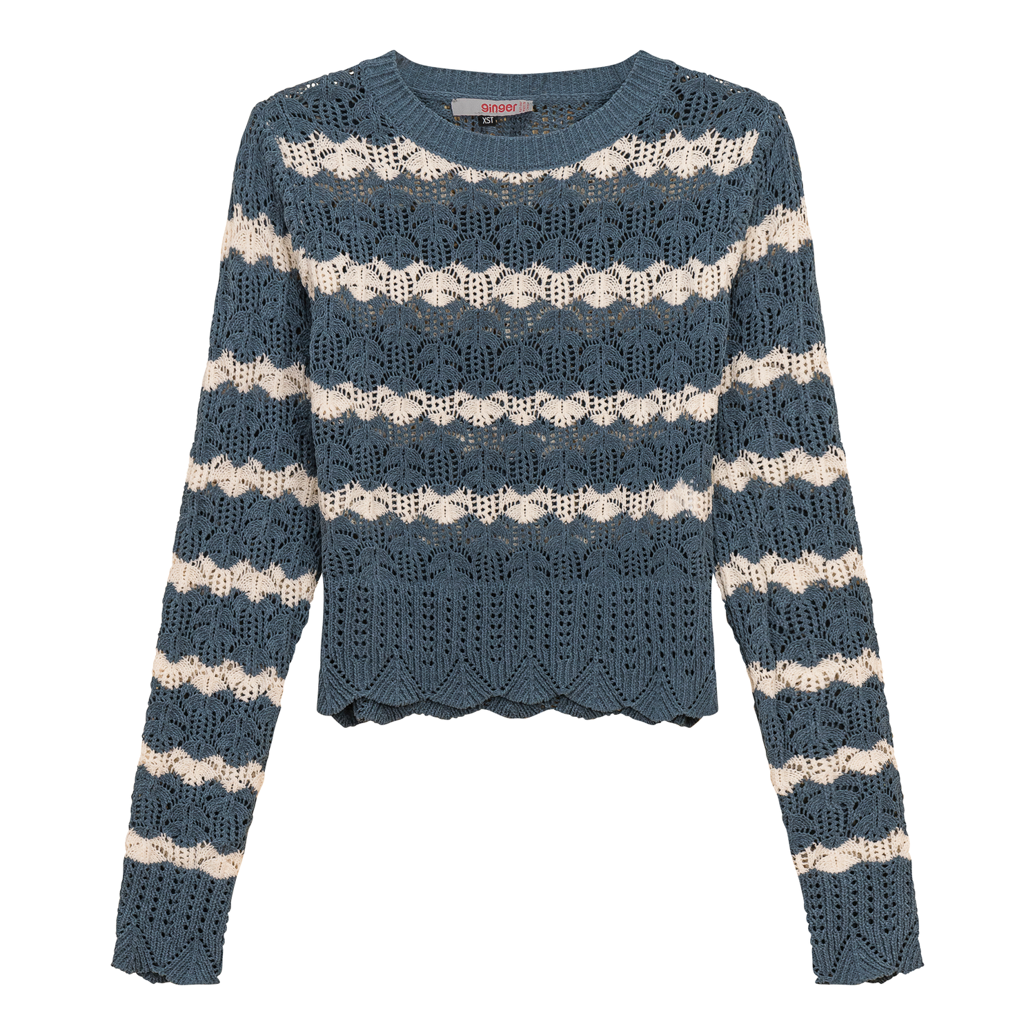 Cable Knit Lace Top