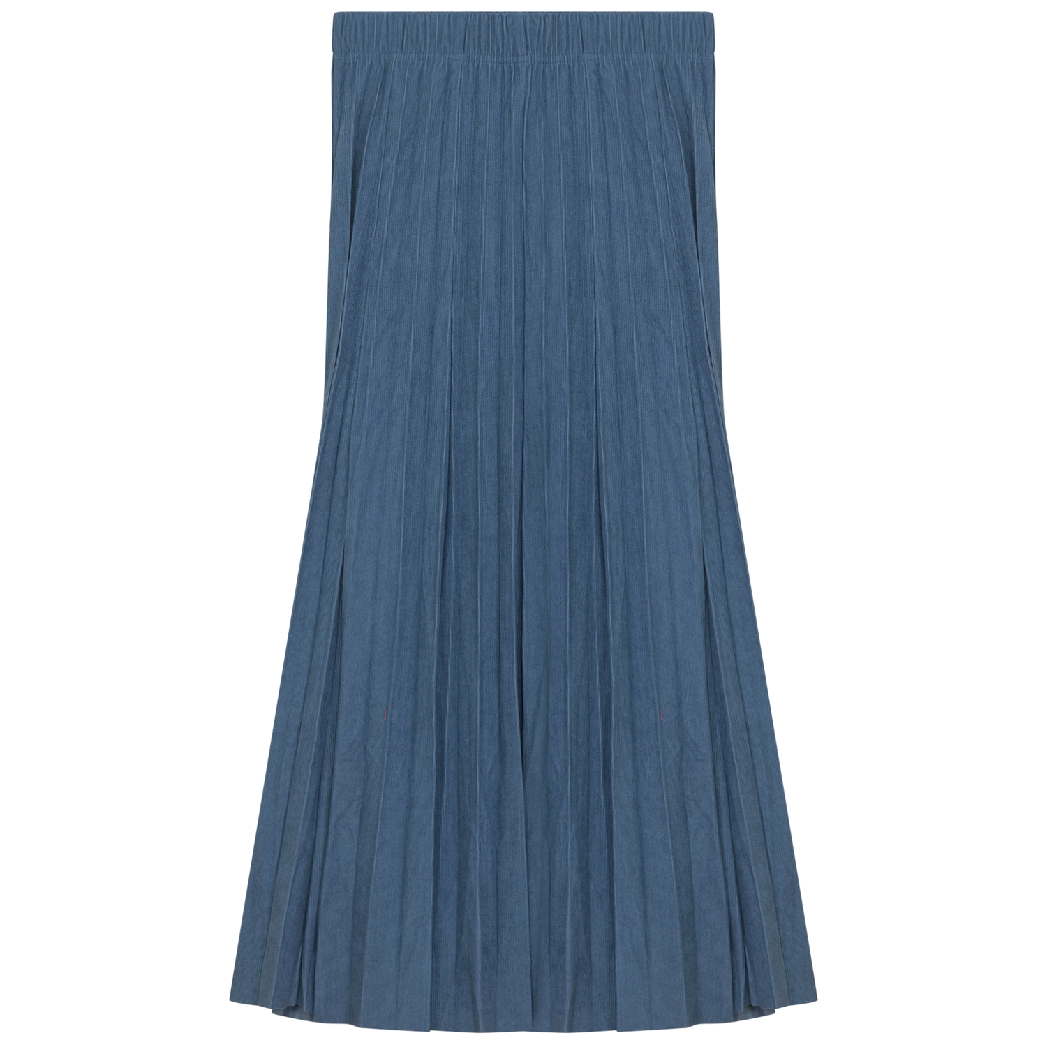 Corduroy Crinkle Pleated Midi Skirt