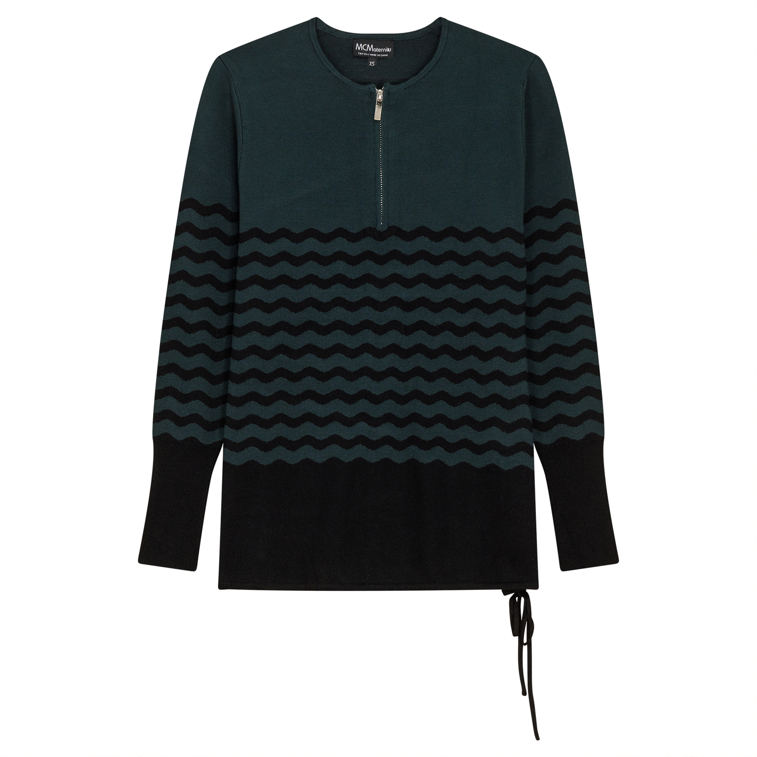 Maternity Color Blocked Henley Sweater