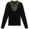 Maternity Ribbed Knit Zipper Bungee Sweater