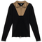 Maternity Ribbed Knit Zipper Bungee Sweater