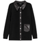 Maternity Knit Leather Combo Cardigan