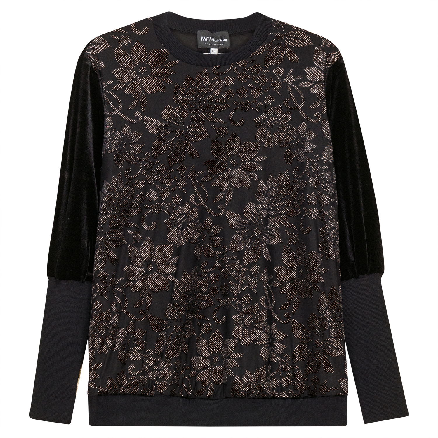 Maternity Burnout Velour Top