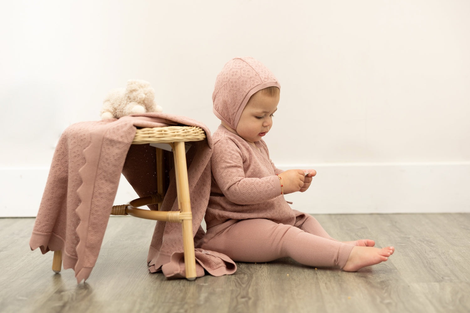 Pointelle Knit Blanket