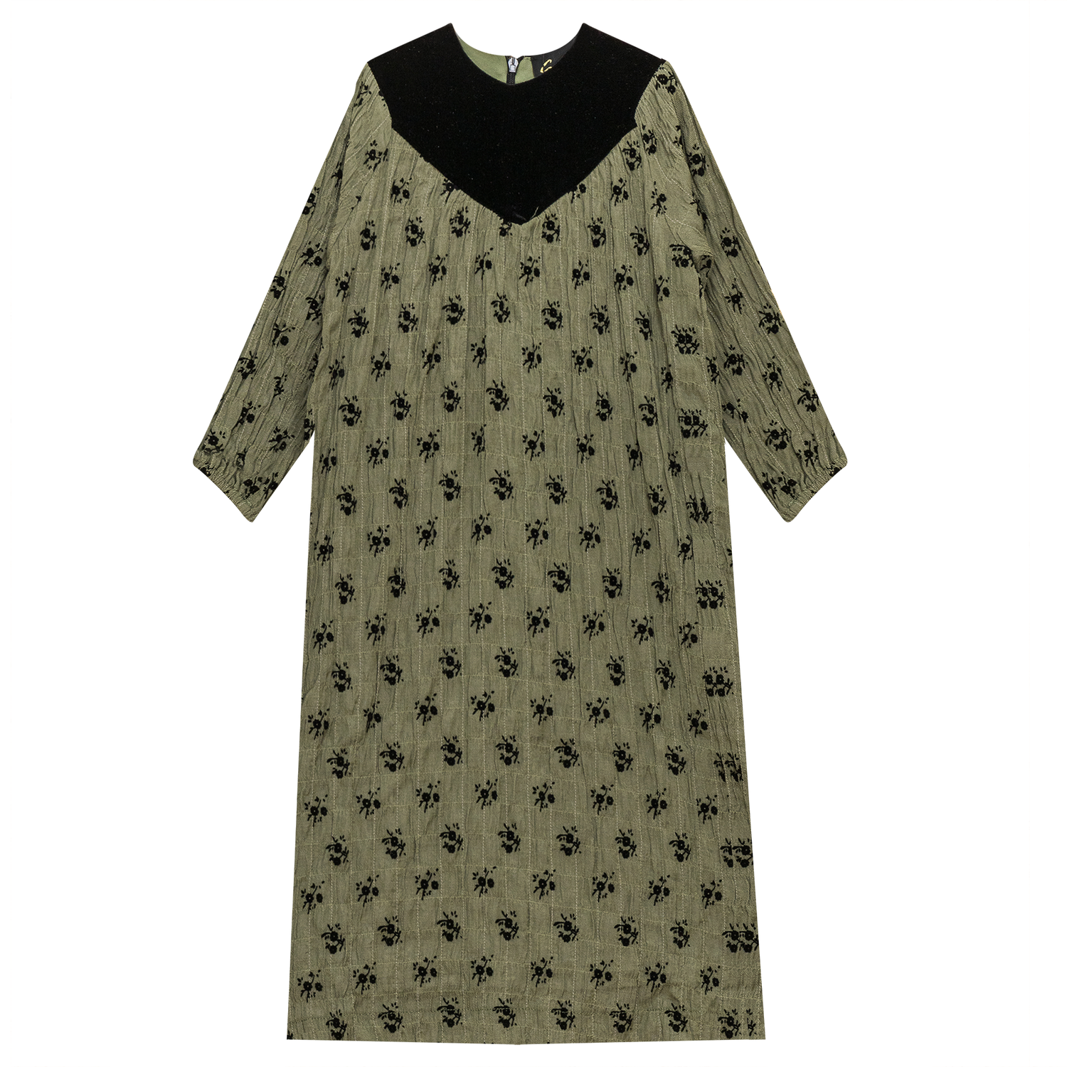 Woven Crinkle Flocked Robe