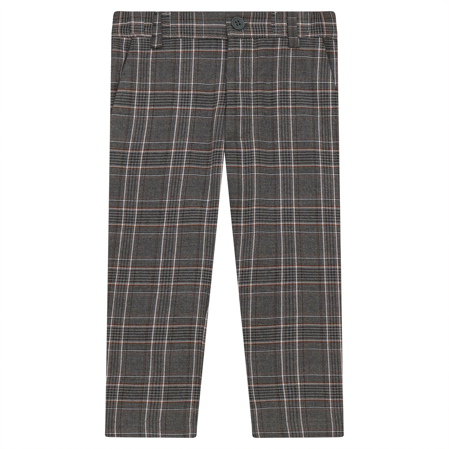 Woven Plaid Long Pants