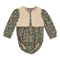 Floral Velvet Bubble with Crop Vest